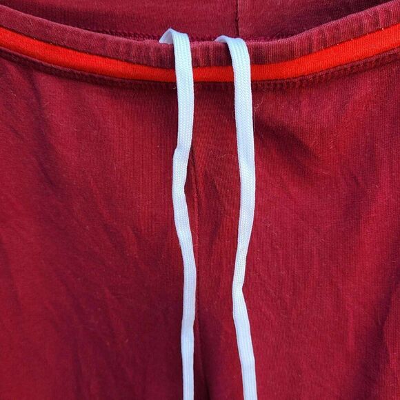 Nike Red Cotton Blend Cropped Work Out Pants size Large - Picture 6 of 8